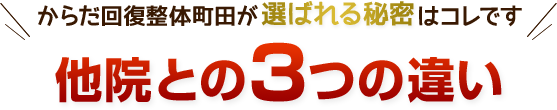 他院との3つの違い